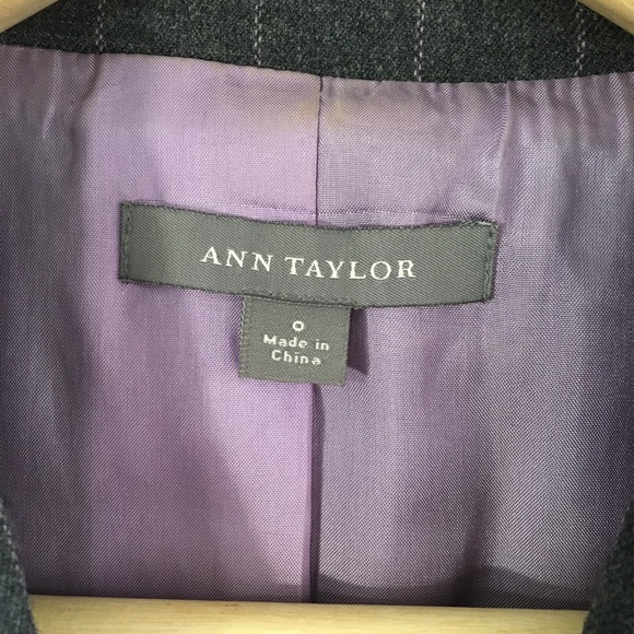Ann Taylor Wool Charcoal Pinstripe Suit - Picture 4 of 7